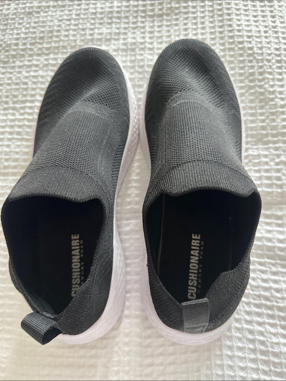 Cushionaire Women's Black Slip-On Athletic Shoes
